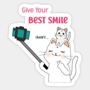 Give Your Best Smile Sticker